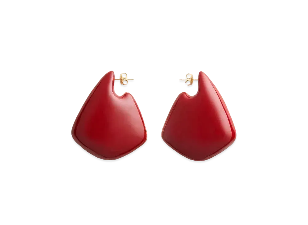 Bottega Veneta Large Fin Earrings "Syrup"