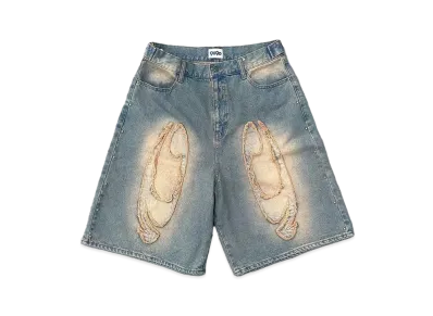 9090 Heisei Crush Buggy Denim Shorts "SAND BEIGE"