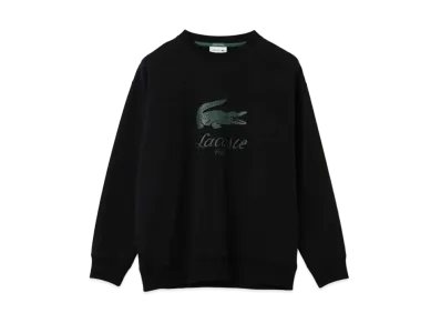 BEAMS LACOSTE for BEAMS / Custom Logo Sweatshirt "Noir"