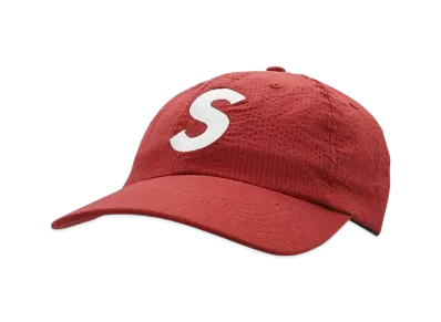 Supreme Seersucker S Logo 6-Panel "Red"