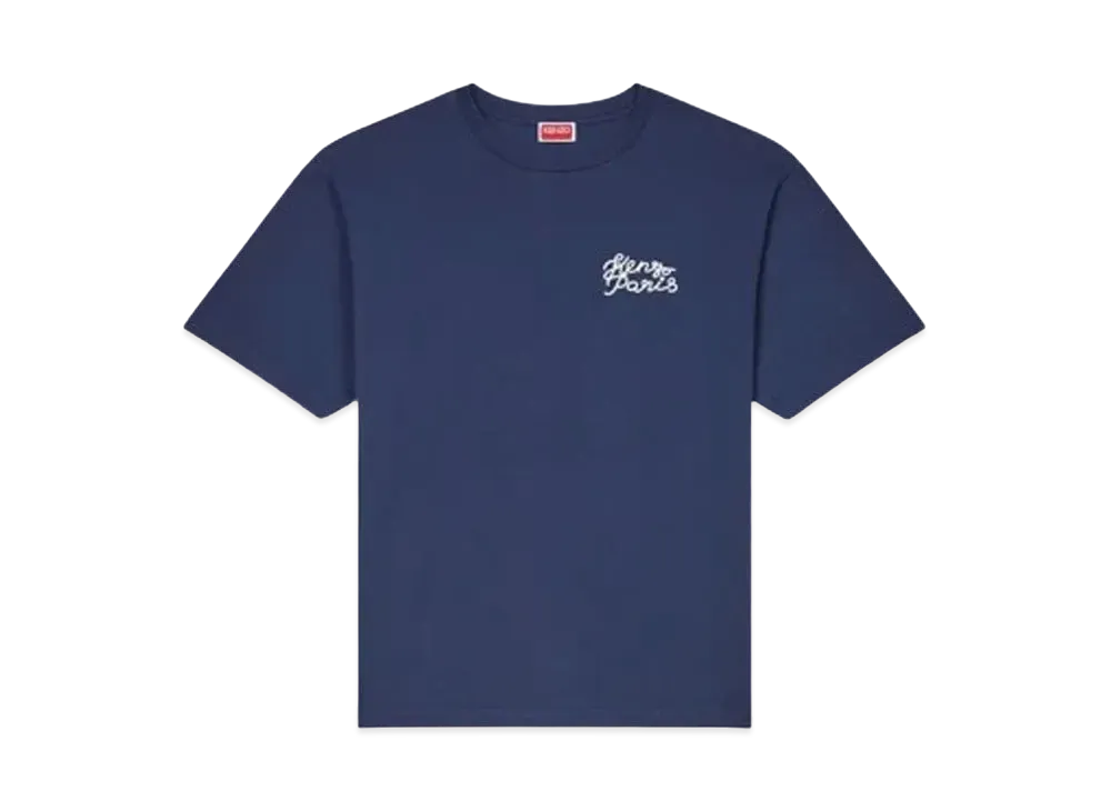 KENZO 'HEART' Oversize Embroidery T-shirt "Midnight Blue"