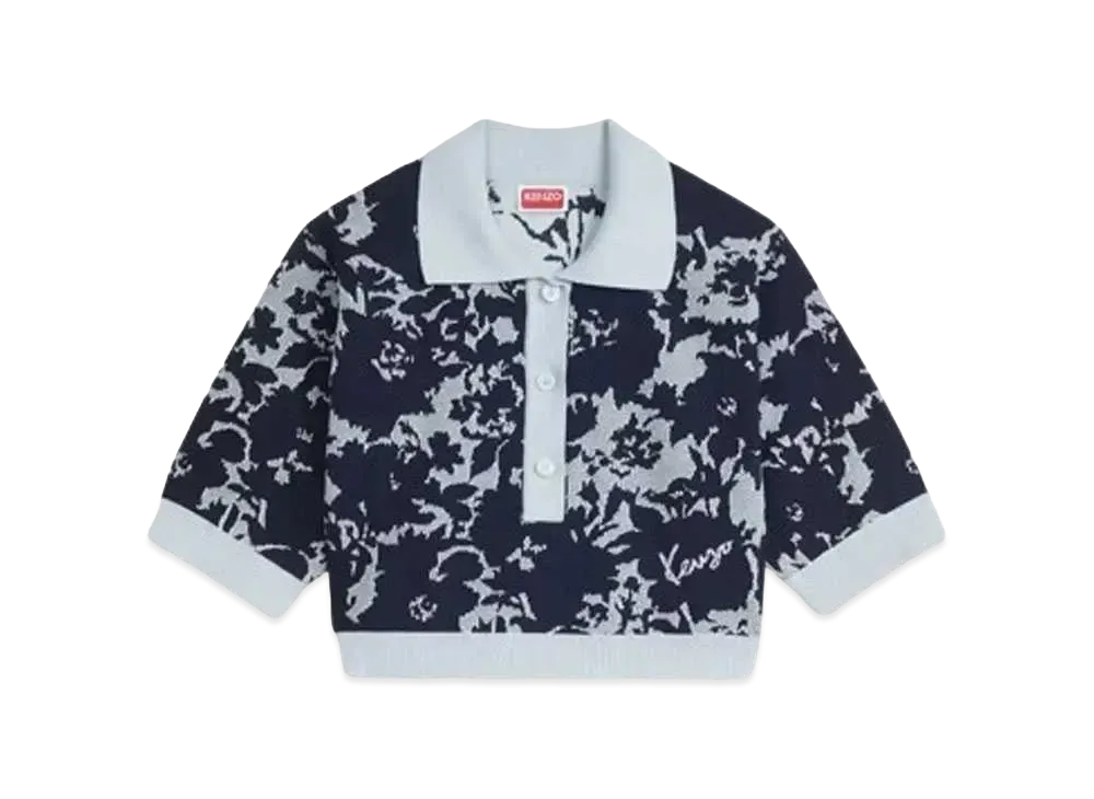 KENZO 'FLOWER CAMO' Polo Tops "Midnight Blue"