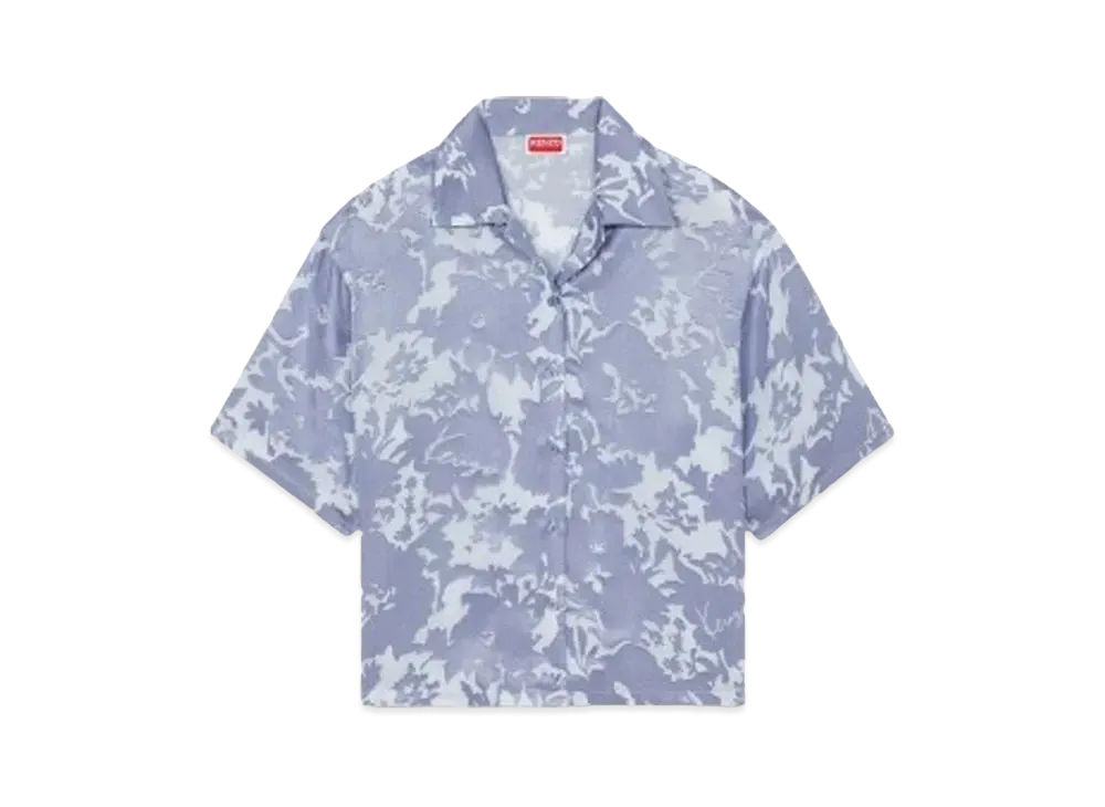 KENZO 'FLOWER CAMO' Hawaiian Shirt "Blue"
