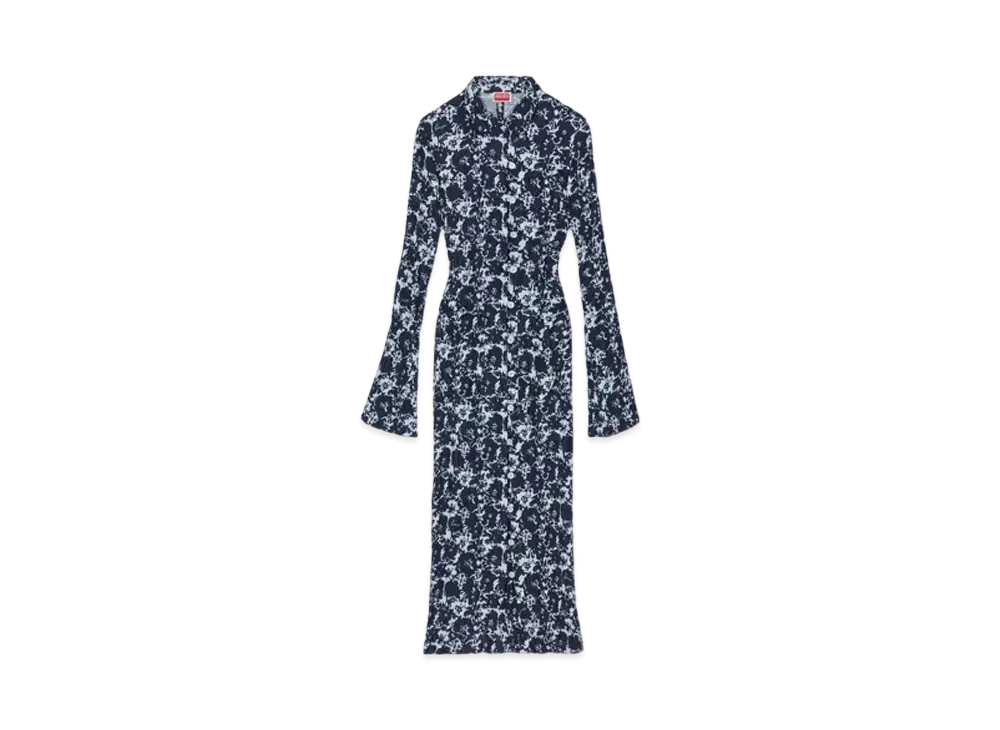 KENZO 'FLOWER CAMO' Woven Cardigan "Midnight Blue"