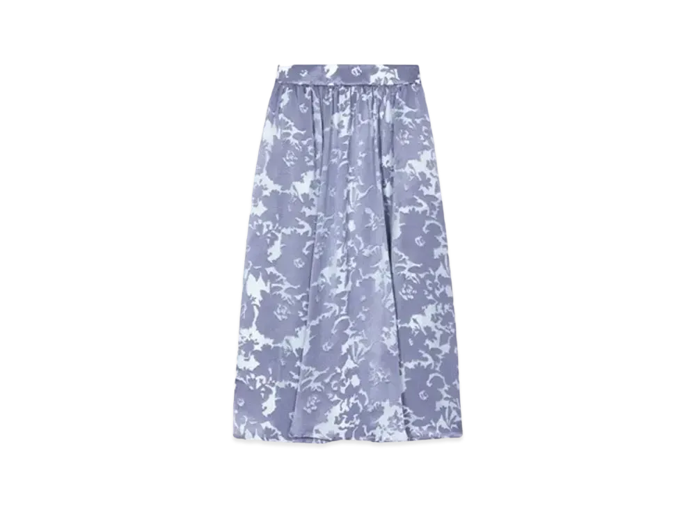 KENZO 'FLOWER CAMO' Midi Skirt "Blue"