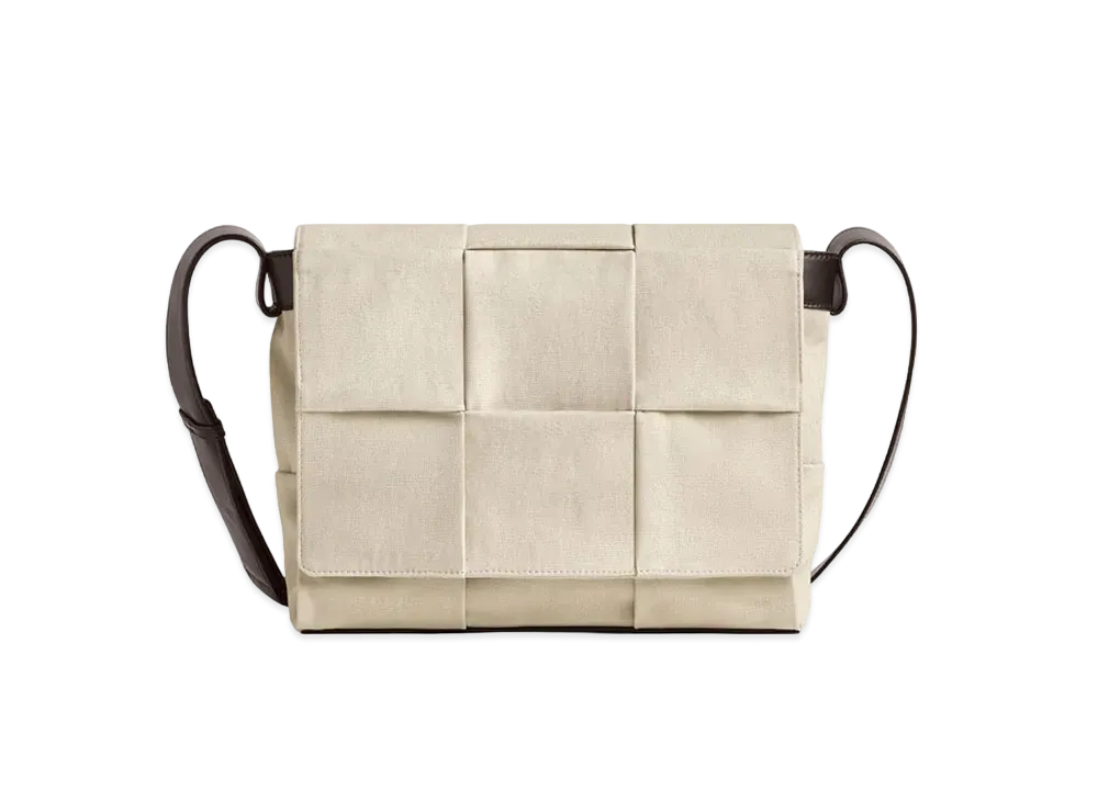 Bottega Veneta Arco Flap Messenger "Greige/Fondant"