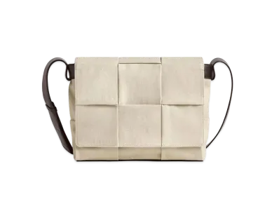 Bottega Veneta Arco Flap Messenger "Greige/Fondant"