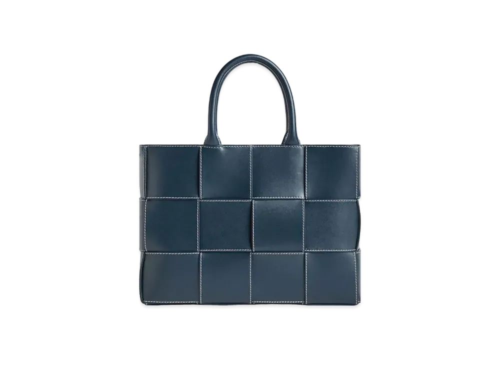 Bottega Veneta Small Arco Tote Bag with Strap "Deep Blue/Natural"