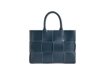 Bottega Veneta Small Arco Tote Bag with Strap "Deep Blue/Natural"