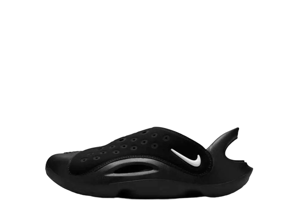 ナイキ GS アクアスウッシュ "ブラック/ホワイト"