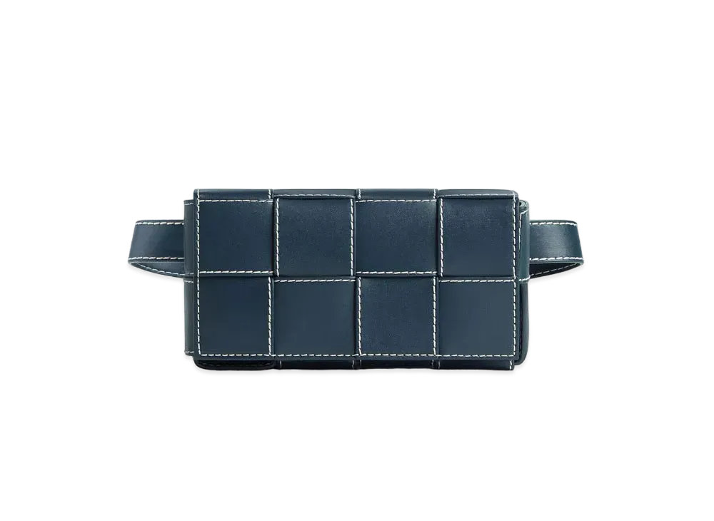 Bottega Veneta Cassette Belt Bag "Deep Blue/Natural"