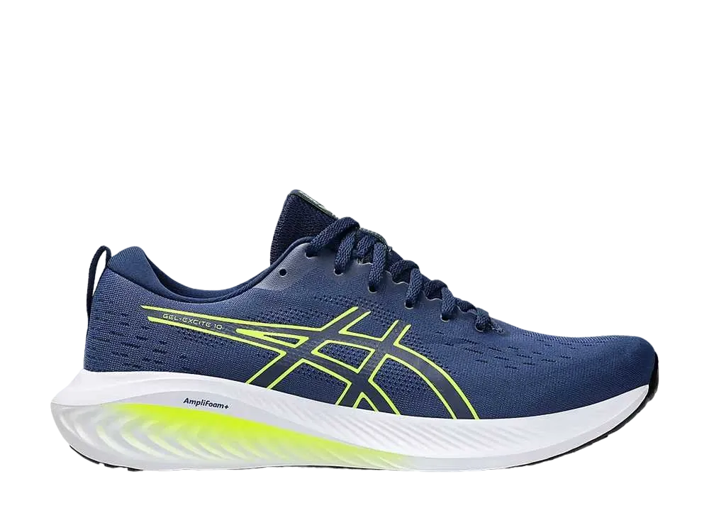 アシックス ゲルエキサイト10 エクストラワイド "ブルーエクスパンス/セーフティイエロー"