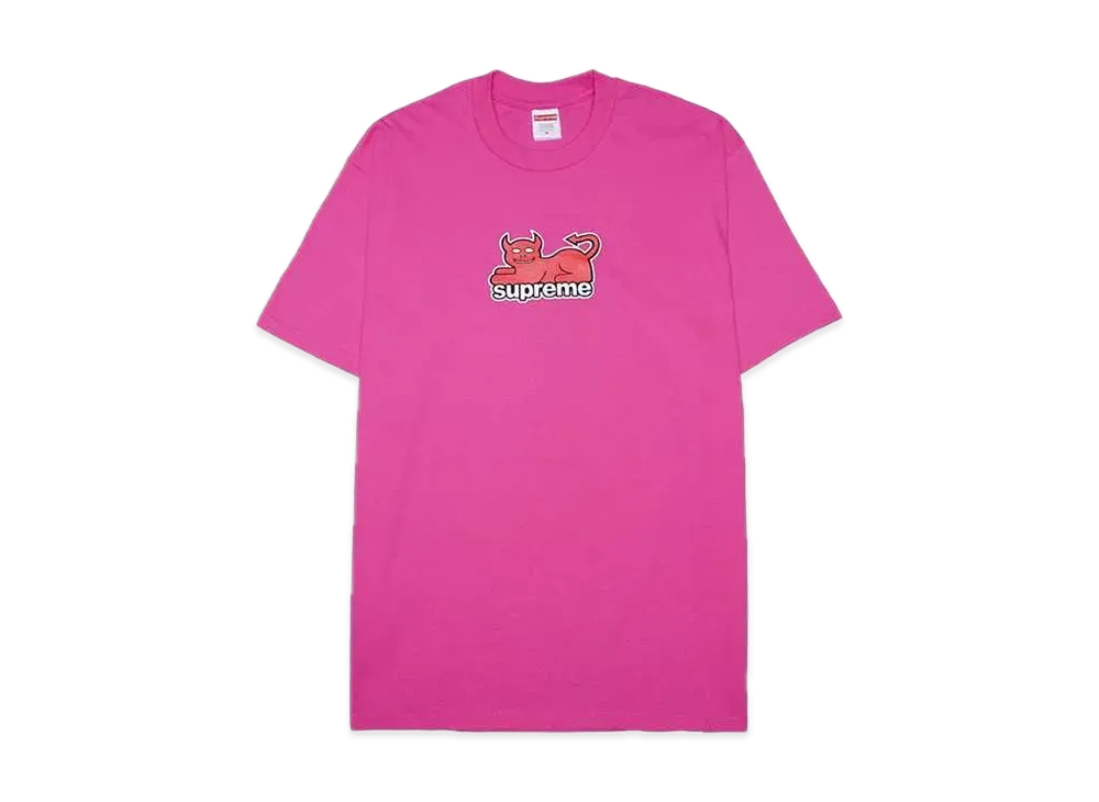Supreme x Toy Machine Devil Cat Tee "Fuchsia"