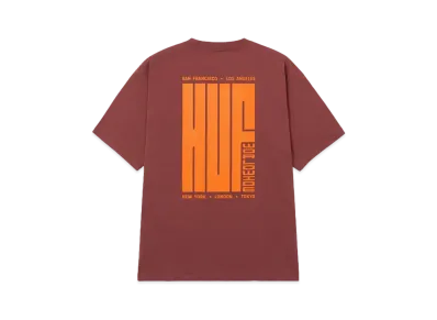 HUF Summer Splash Collection Big Block Tee "Burgundy"