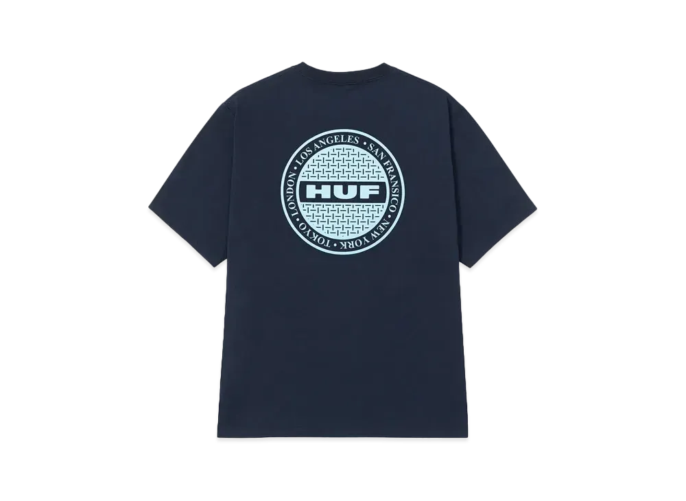 HUF Summer Splash Collection Manhole Tee "Navy"