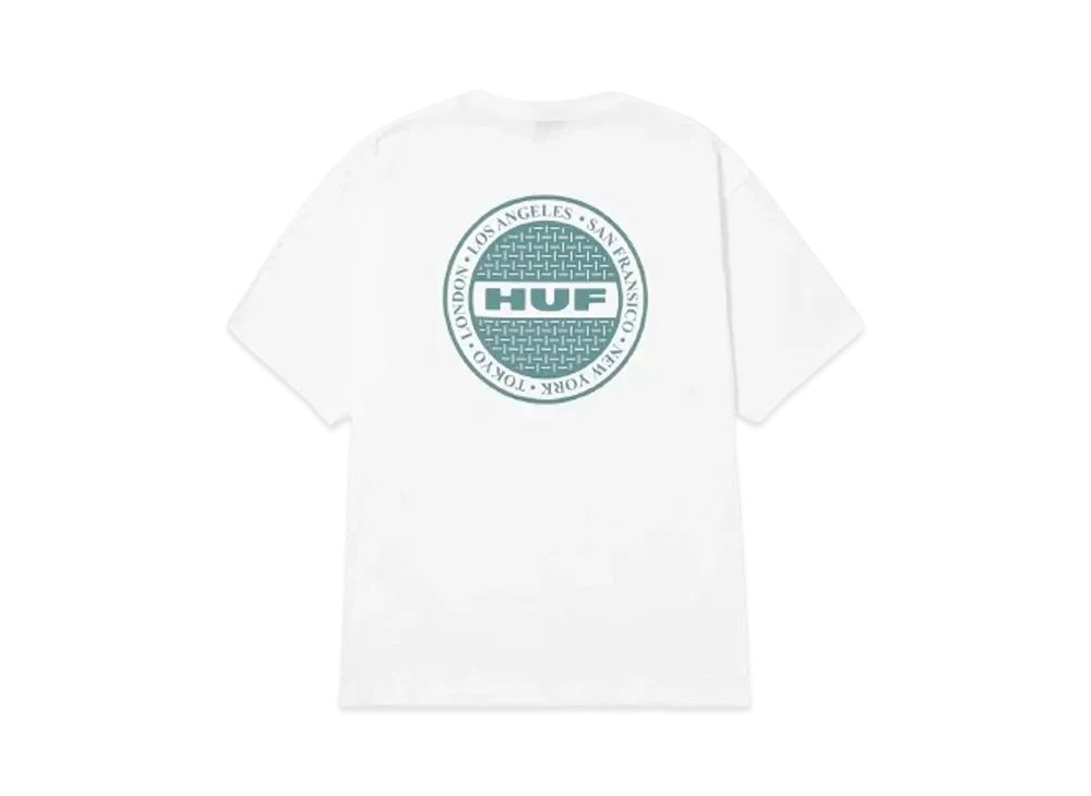 HUF Summer Splash Collection Manhole Tee "White"