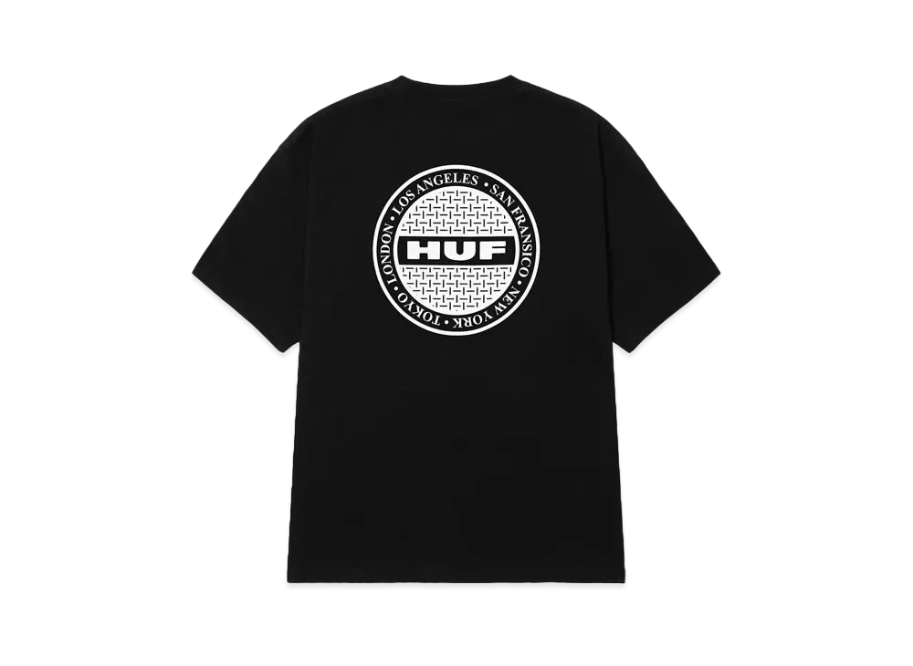 HUF Summer Splash Collection Manhole Tee "Black"
