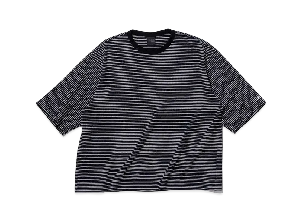 NEW ERA BLACK LABEL SS24 Short Sleeve Oversized Border Waffle T-Shirt "Black"