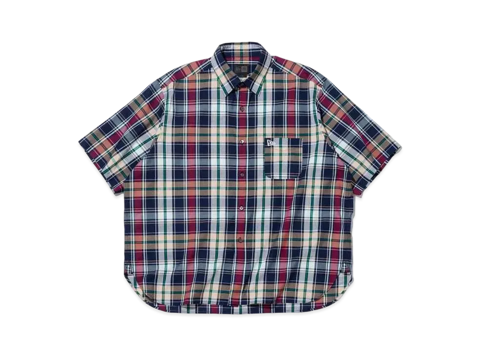 NEW ERA BLACK LABEL SS24 Short Sleeve Madras Check Shirt "Navy"