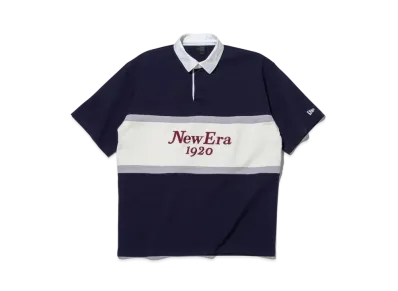 NEW ERA BLACK LABEL SS24 Short Sleeve Heavyweight Cotton Rugby Shirt "Navy"