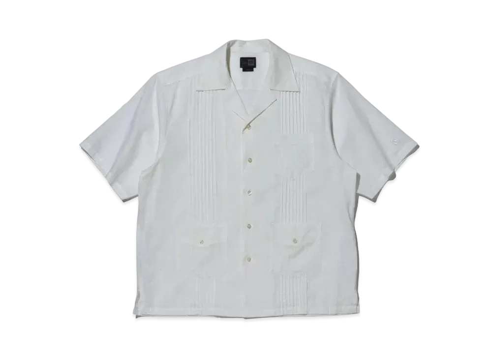 NEW ERA BLACK LABEL SS24 Short Sleeve Cotton Linen Cuba Shirt "Off White"