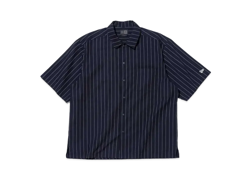 NEW ERA BLACK LABEL SS24 Short Sleeve Pinstripe Shirt "Navy"