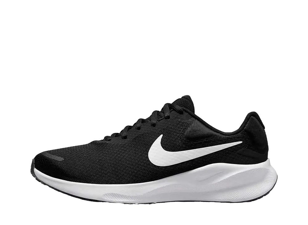 ナイキ ウィメンズ レボリューション7 "ブラック/ホワイト" (エクストラワイド)
