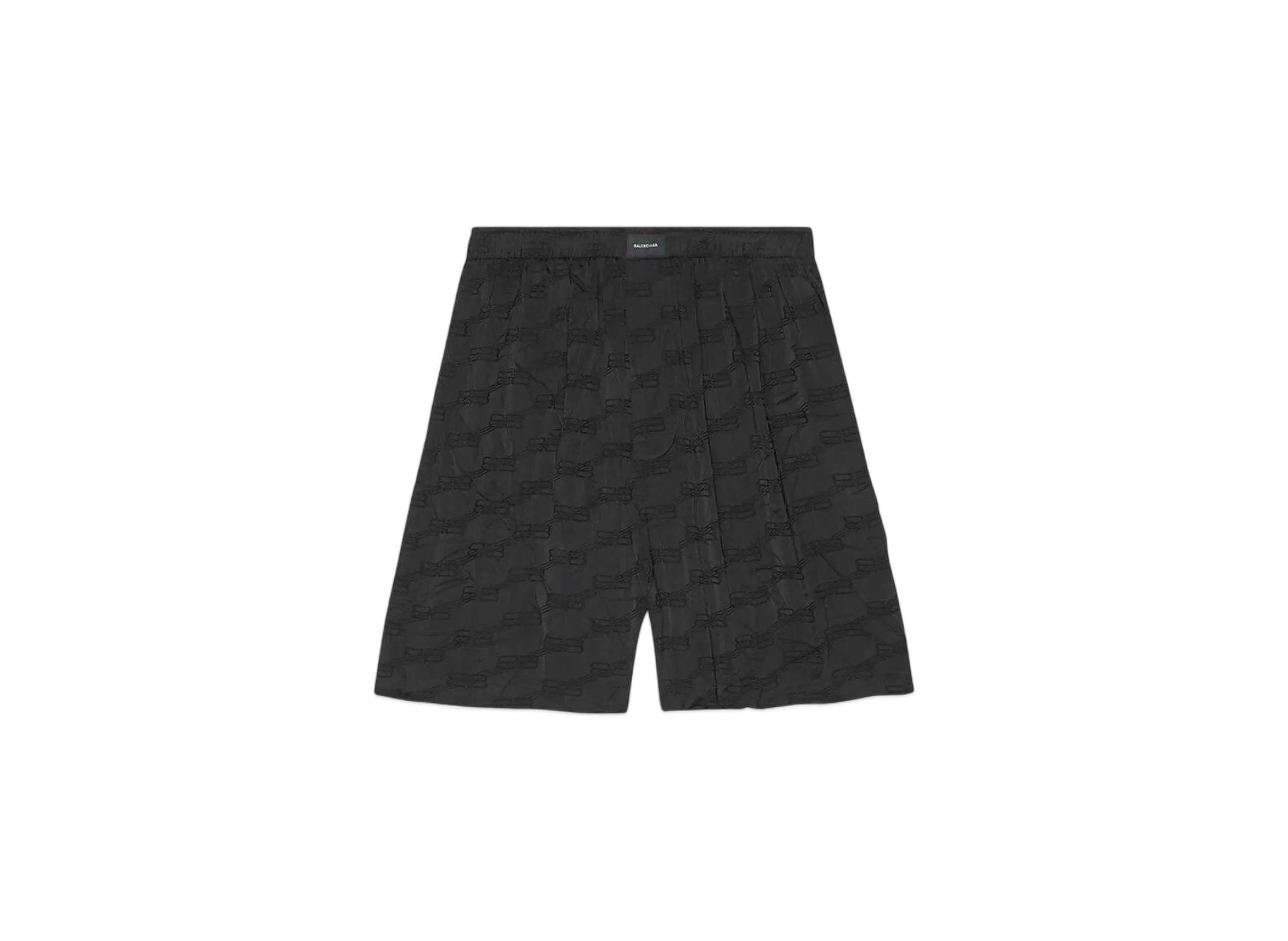 BALENCIAGA Men's BB Monogram Pyjama Shorts in Viscose Jacquard "Black"