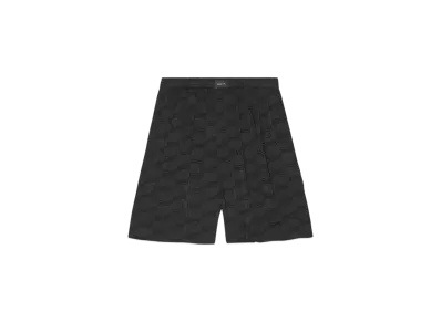 BALENCIAGA Men's BB Monogram Pyjama Shorts in Viscose Jacquard "Black"