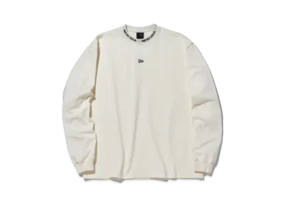 NEW ERA BLACK LABEL FW23 Jacquard Logo Long Sleeve Oversized T-shirt "White"