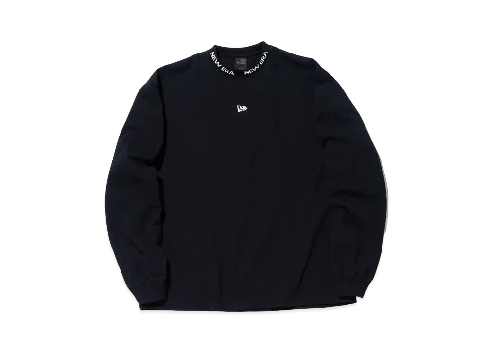 NEW ERA BLACK LABEL FW23 Jacquard Logo Long Sleeve Oversized T-shirt "Black"