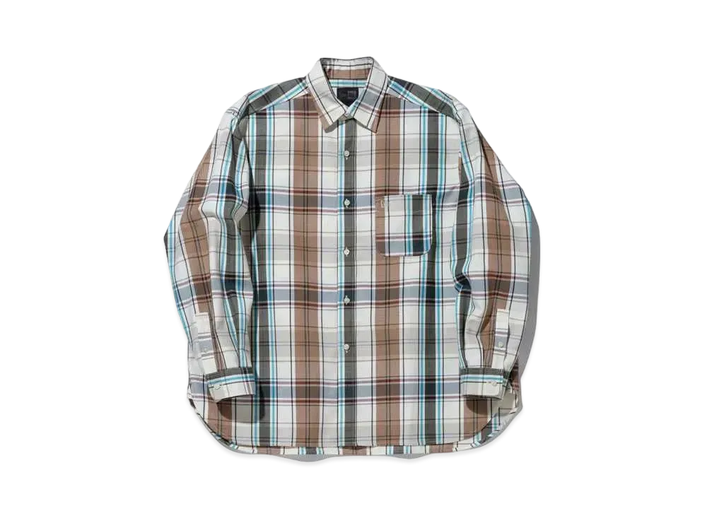 NEW ERA BLACK LABEL FW23 Long Sleeve Tartan Check Shirt "Off White"