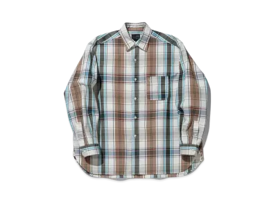 NEW ERA BLACK LABEL FW23 Long Sleeve Tartan Check Shirt "Off White"