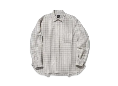 NEW ERA BLACK LABEL FW23 Long Sleeve Mini Check Oxford Shirt "Stone"