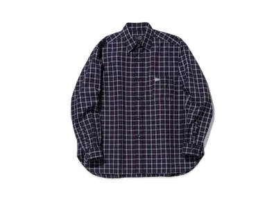 NEW ERA BLACK LABEL FW23 Long Sleeve Mini Check Oxford Shirt "Black"