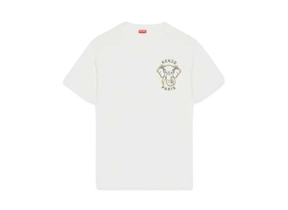 KENZO 'VARSITY JUNGLE' Elephant T-shirt Men's "Off White"