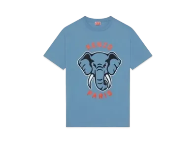 KENZO 'VARSITY JUNGLE' Elephant Oversized T-Shirt Men's "Cyan"