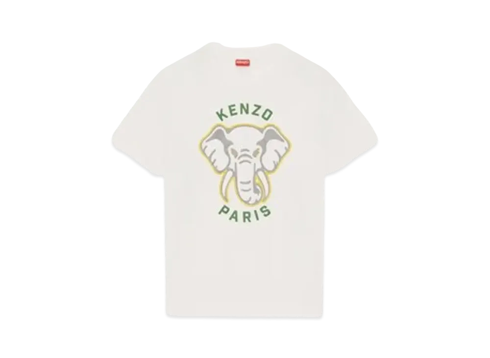 KENZO Women's 'VARSITY JUNGLE' Elephant Loose Fit T-Shirt "Off White"