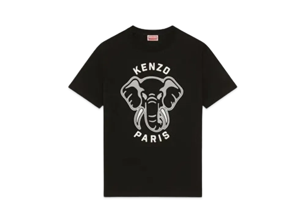 KENZO Women's 'VARSITY JUNGLE' Elephant Loose Fit T-Shirt "Black"