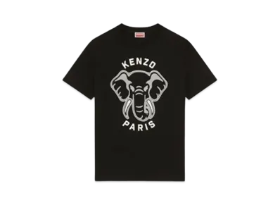 KENZO Women's 'VARSITY JUNGLE' Elephant Loose Fit T-Shirt "Black"