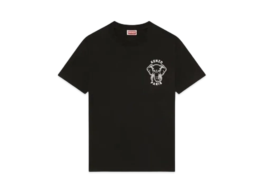 KENZO Women's 'VARSITY JUNGLE' Elephant T-shirt "Black"