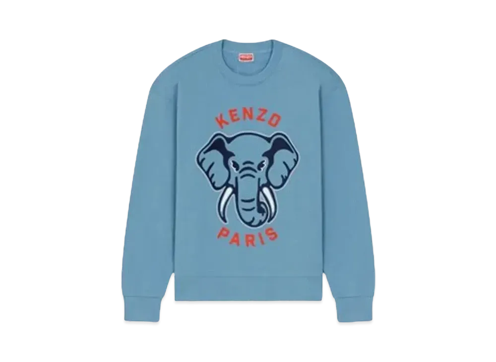 KENZO 'VARSITY JUNGLE' Elephant Sweat Men's "Cyan"