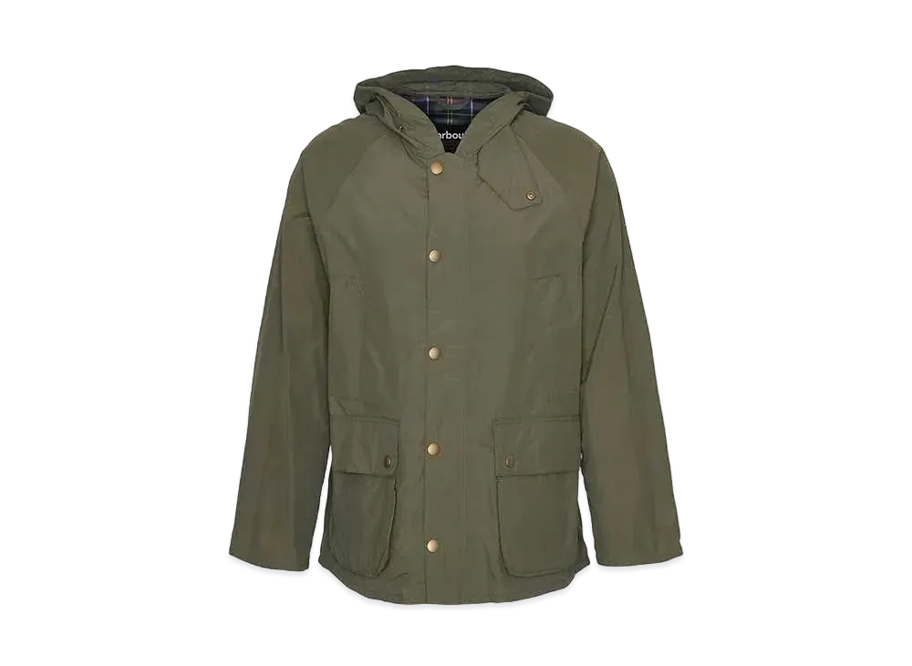 Barbour Bedale Nylon Hooded Jacket "Olive"