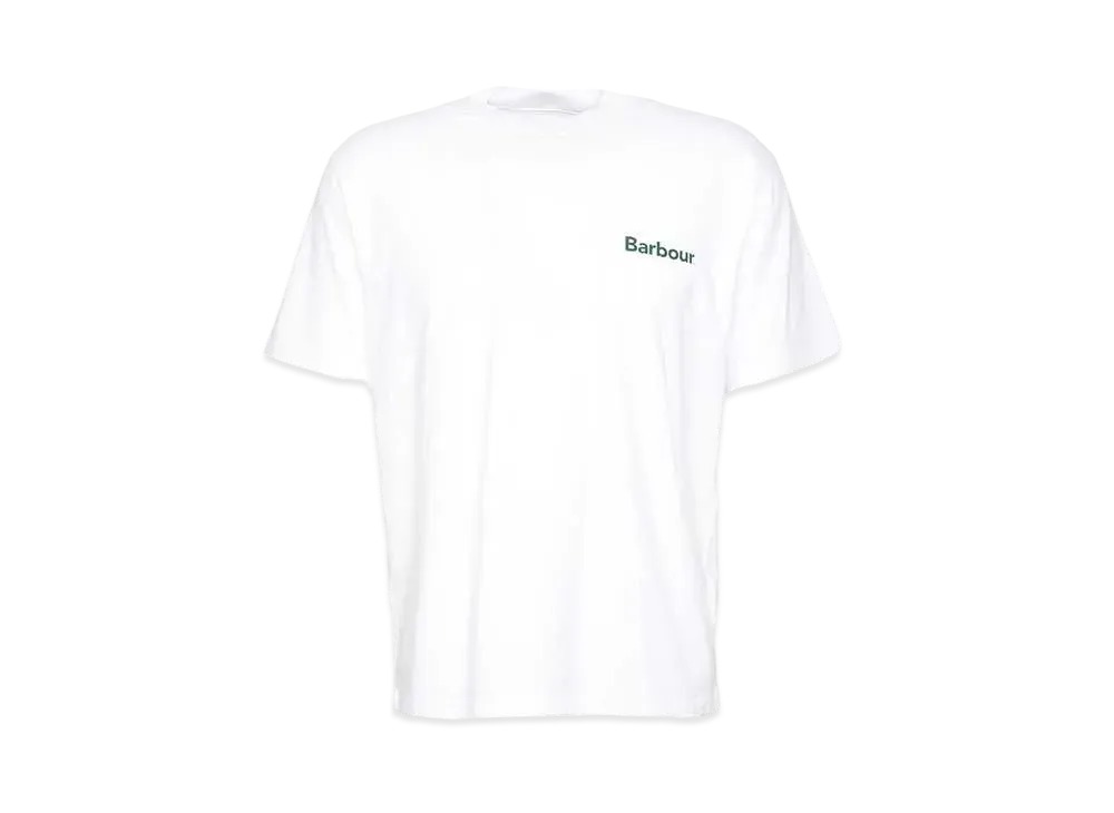 Barbour Strowell Logo Relaxed Fit T-Shirt "White"