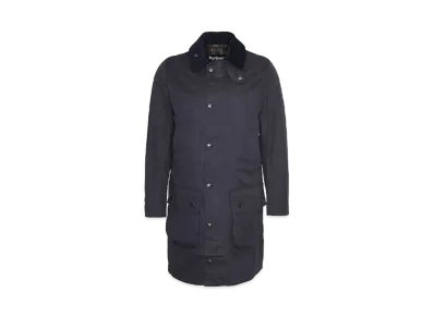 Barbour Border Peach Skin Mid-Length Coat "Navy"