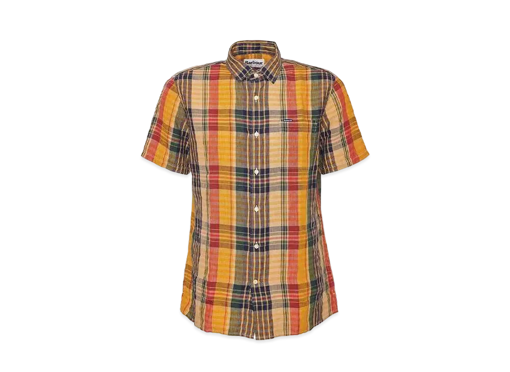 Barbour Weymouth Madras Check Short Sleeve Shirt (Regular Fit) "LBGE"