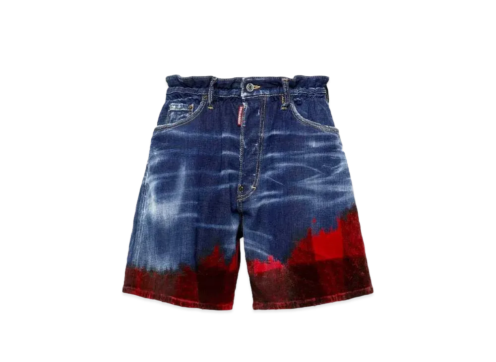Dsquared2 Canadian Jack Wash Elastic Boxer Short Jeans "Navy"
