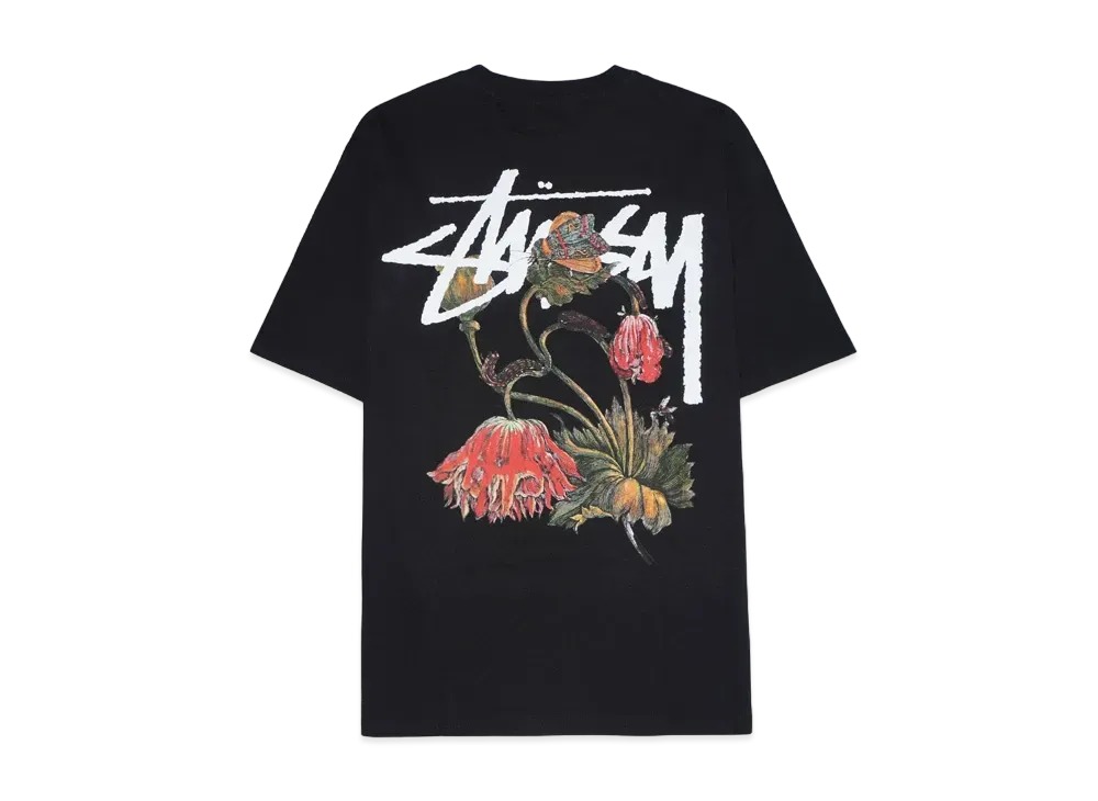 Stussy WITHERED FLOWER TEE "Black"