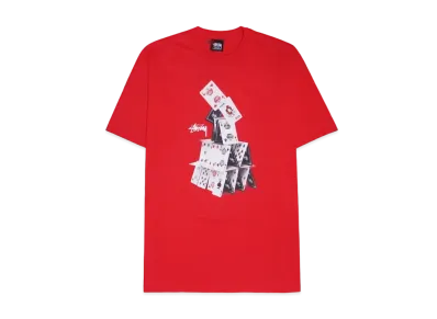 Stussy HOUSE OF CARDS TEE "Red"