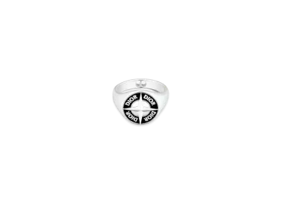 Dior x Stone Island Signet Ring Resin "Silver/Black"